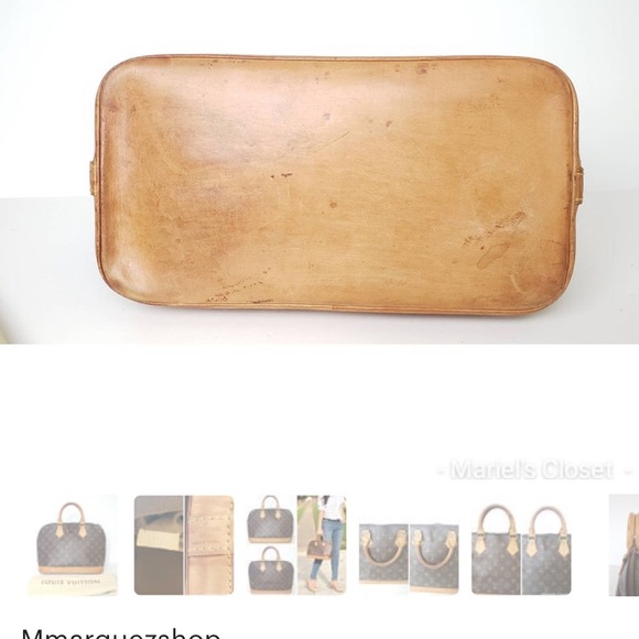 AUTHENTIC LOUIS VUITTON MONOGRAM ALMA Brown Handbag Purse Bag LV Canvas Leather - Picture 6 of 10